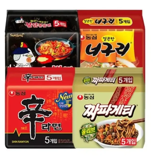 Paquete variado de ramen instantáneo coreano (20 bolsas)